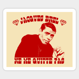 Jacques Brel /// Original Retro Style Fan Design Sticker